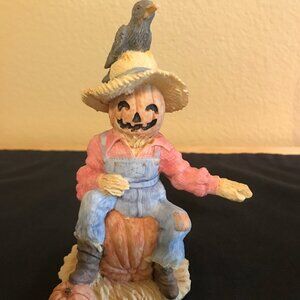 Scarecrow Figurine/Mr. Pumpkinhead/ Vintage 1994/ International Resources, Inc./